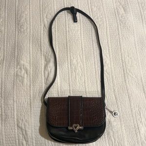 Brighton brown and black vintage croc purse
